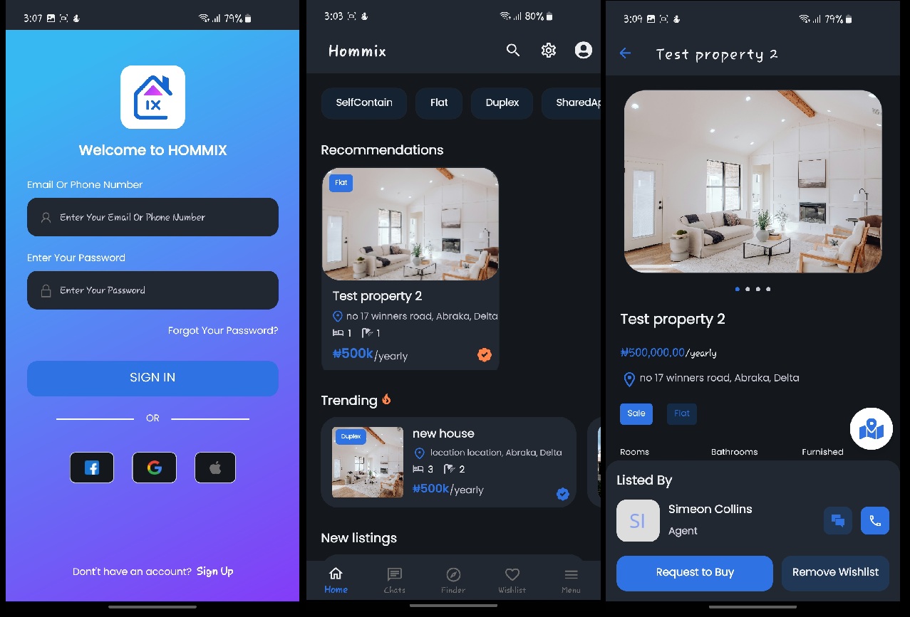Hommix Real Estate App